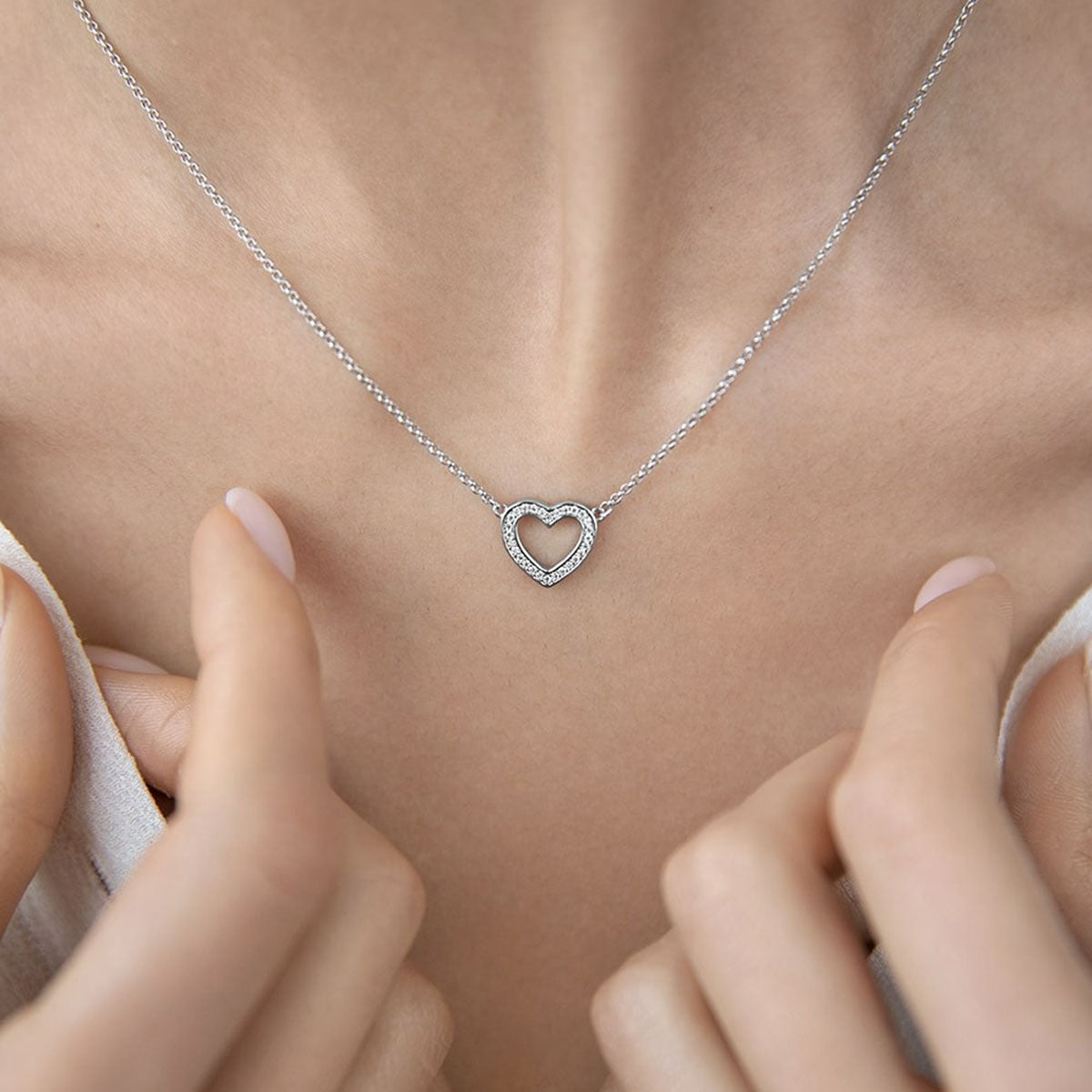 Heart Jewelry Set - 925 Silver Minimalist Light Luxury for Women