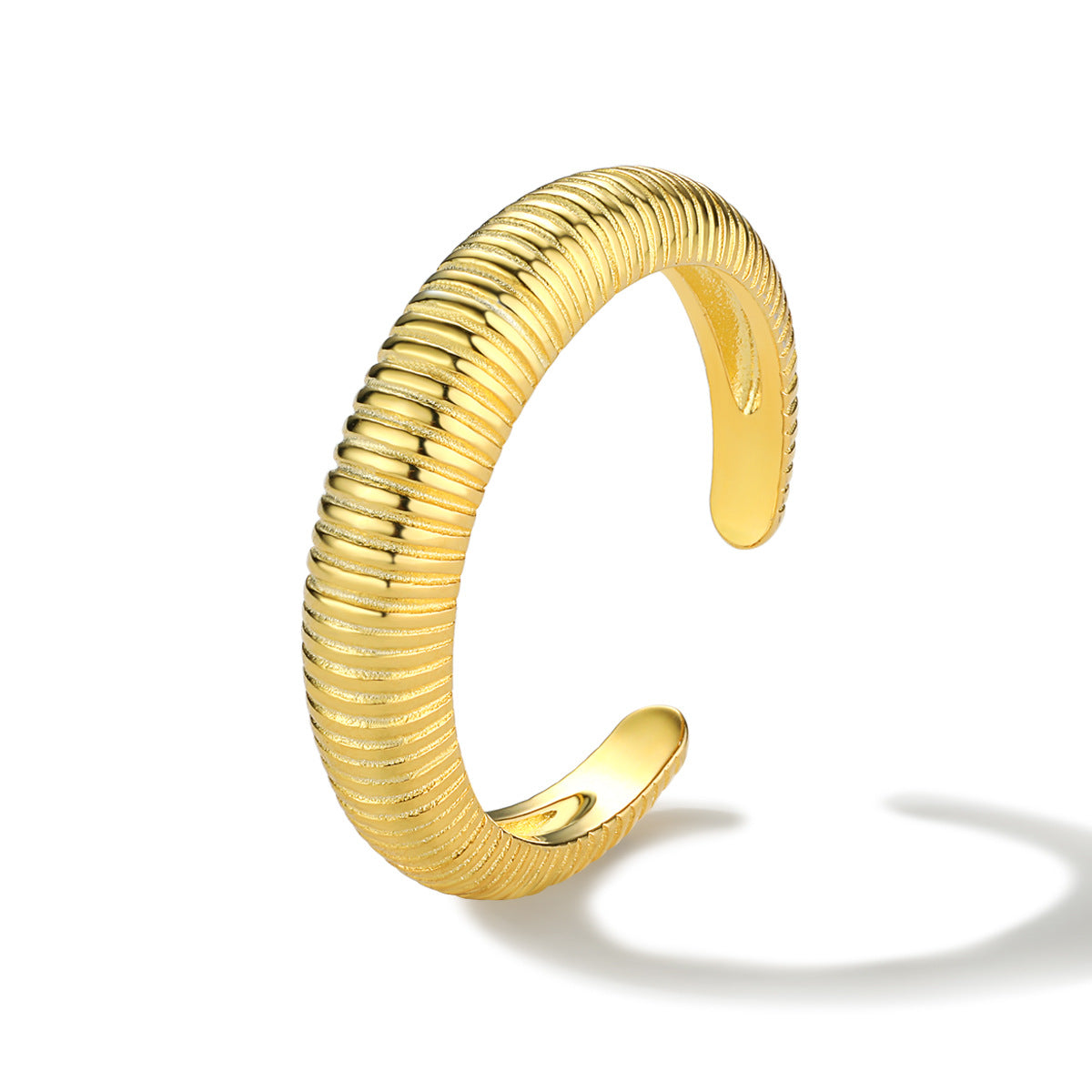 French Geometric Ring - S925 Silver Retro Minimalist Adjustable