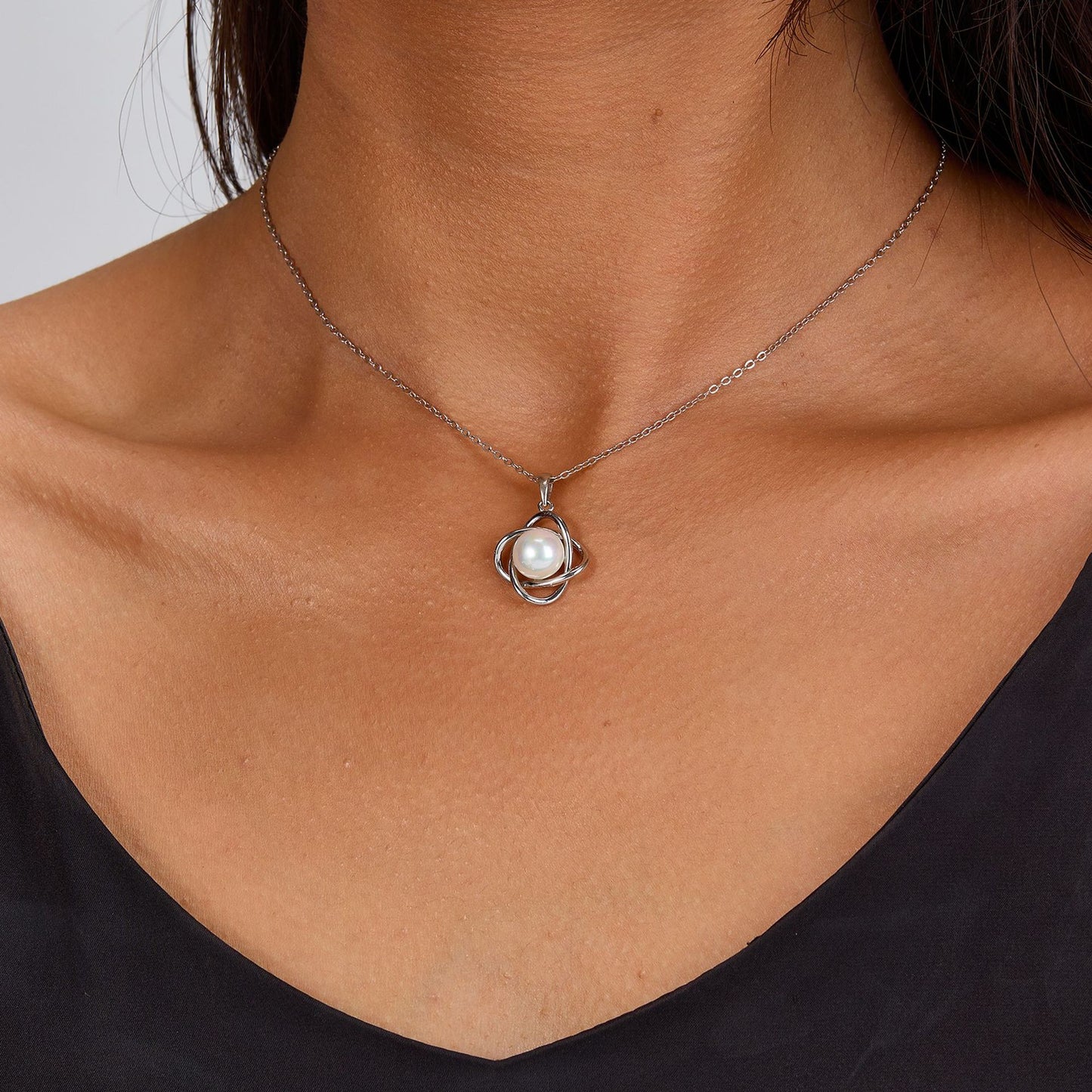 INS Light Luxury Pearl Set | 925 Silver Earrings, Ring, Necklace