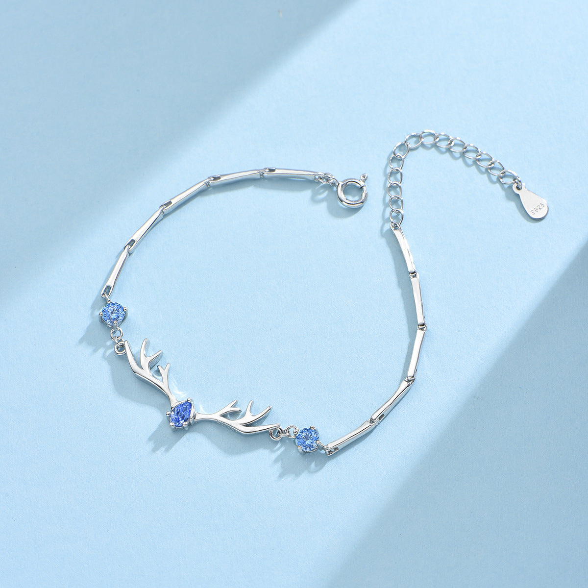 S999 Moose Antler Jewelry Set | Micro-Zircon Necklace & Bracelet