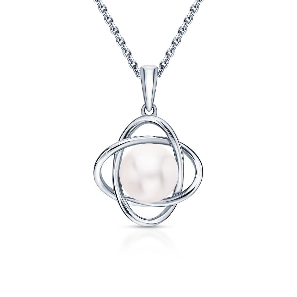 INS Light Luxury Pearl Set | 925 Silver Earrings, Ring, Necklace
