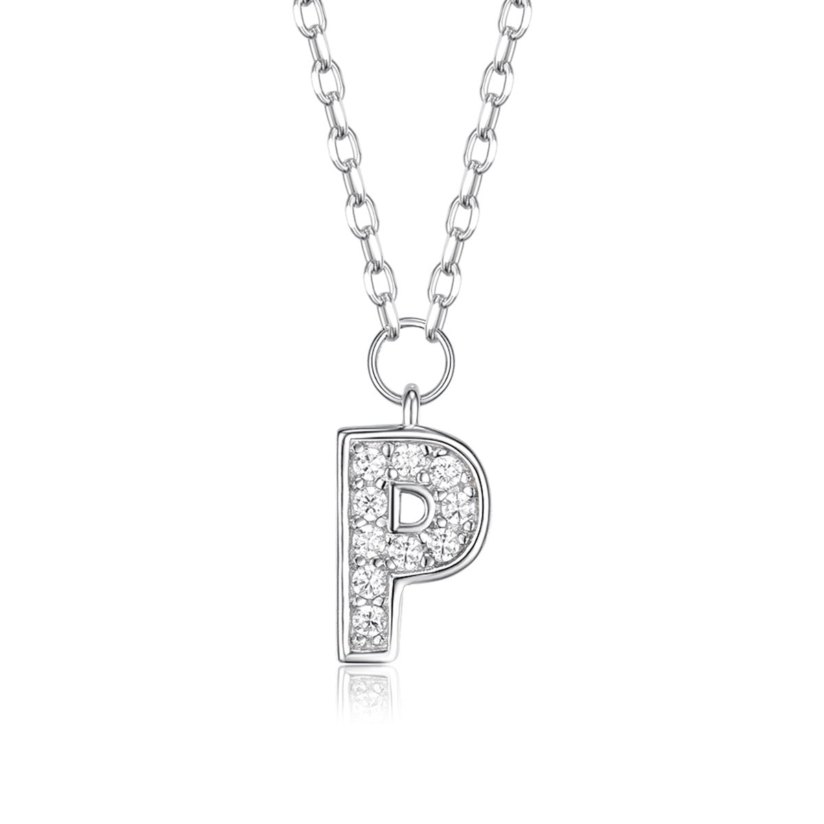 Custom Letter Necklace - 925 Silver Zircon Light Luxury Jewelry