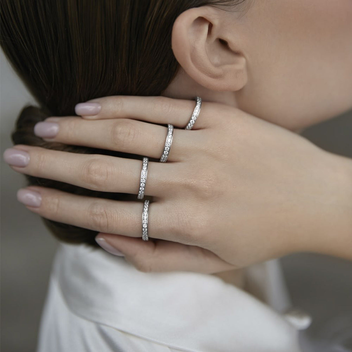 Diamond Stackable Rings - 925 Silver Niche Adjustable Knuckle Jewelry