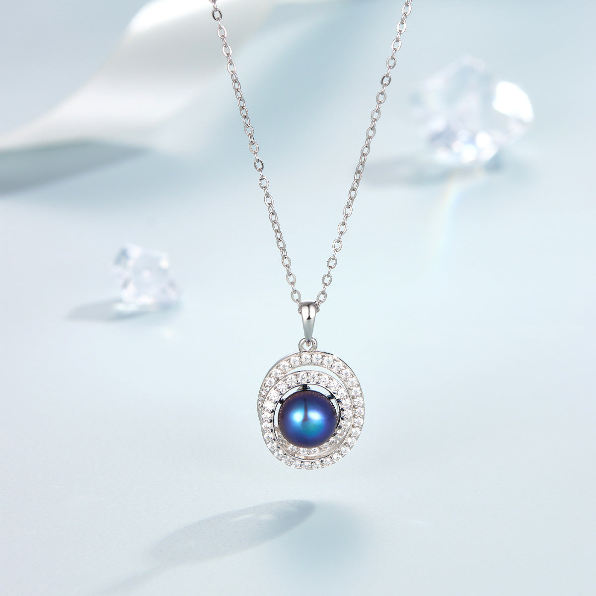 Cross-Border Pearl Jewelry Set | 925 Silver Vintage Earrings, Ring, Necklace