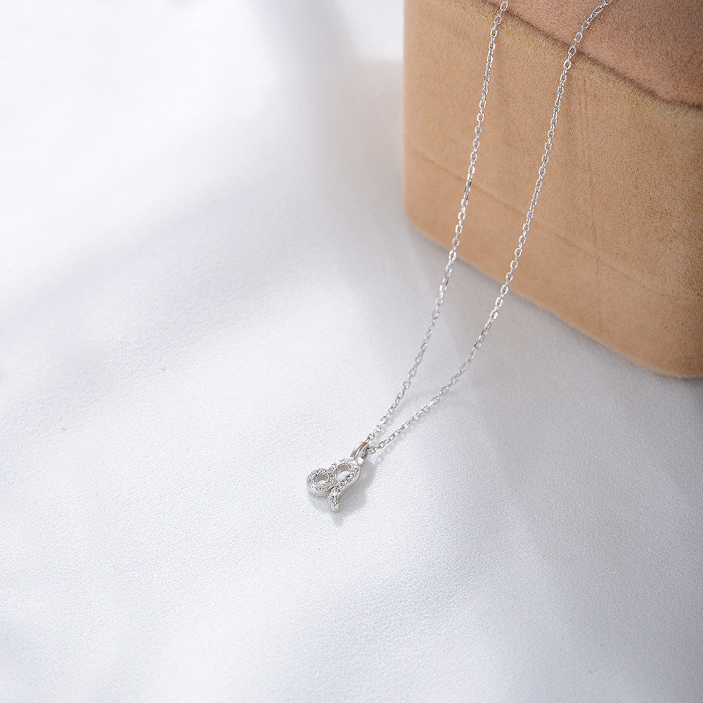 925 Sterling Silver Twelve Zodiac Diamond Pendant Necklace, Fashionable Viral Wish Amazon Hot Selling Jewelry