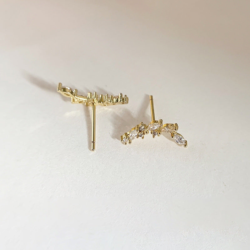 Zircon Stud Earrings - S925 Silver Minimalist Trending