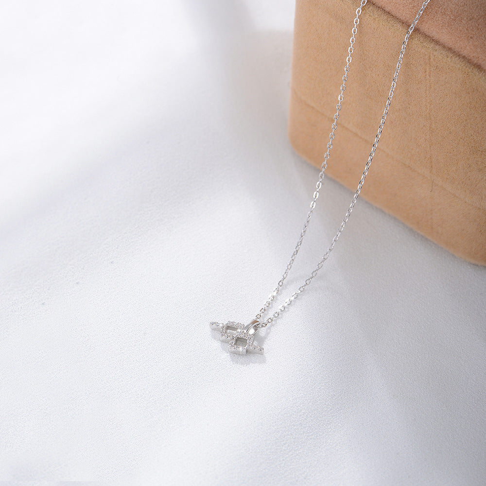 925 Sterling Silver Twelve Zodiac Diamond Pendant Necklace, Fashionable Viral Wish Amazon Hot Selling Jewelry