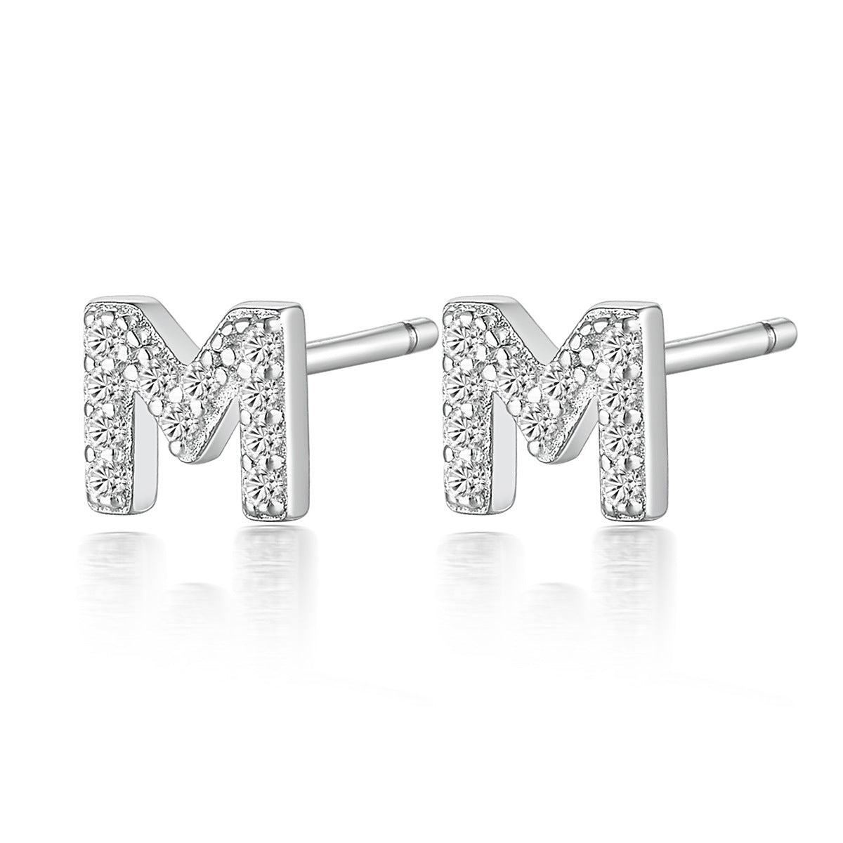 Alphabet Zircon Studs - 925 Silver Light Luxury Factory Wholesale