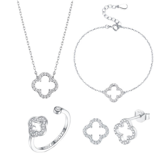 S925 Silver Clover Set | Customizable & Wholesale | Women's Cross-border Luxury