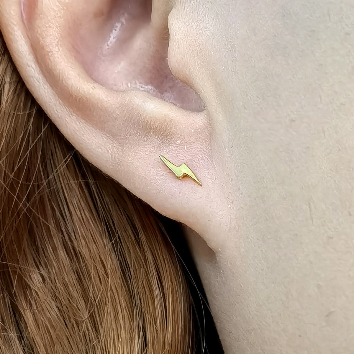 Lightning Stud Earrings - 925 Silver Mini Stackable Wholesale