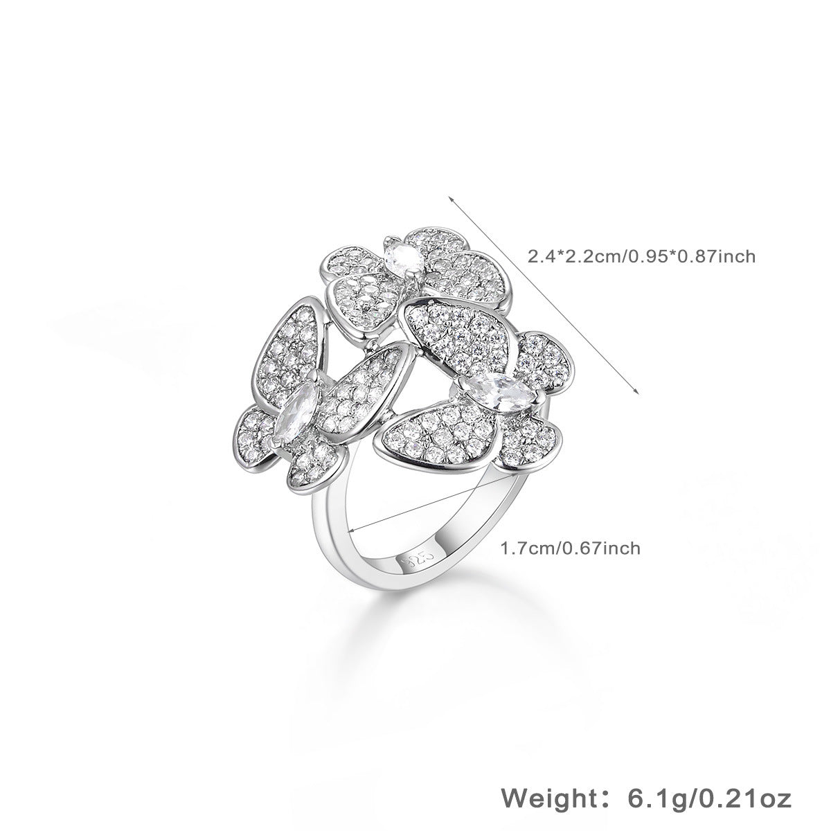 Wholesale S925 Silver Blue Butterfly Set | Vintage Elegant Jewelry Collection