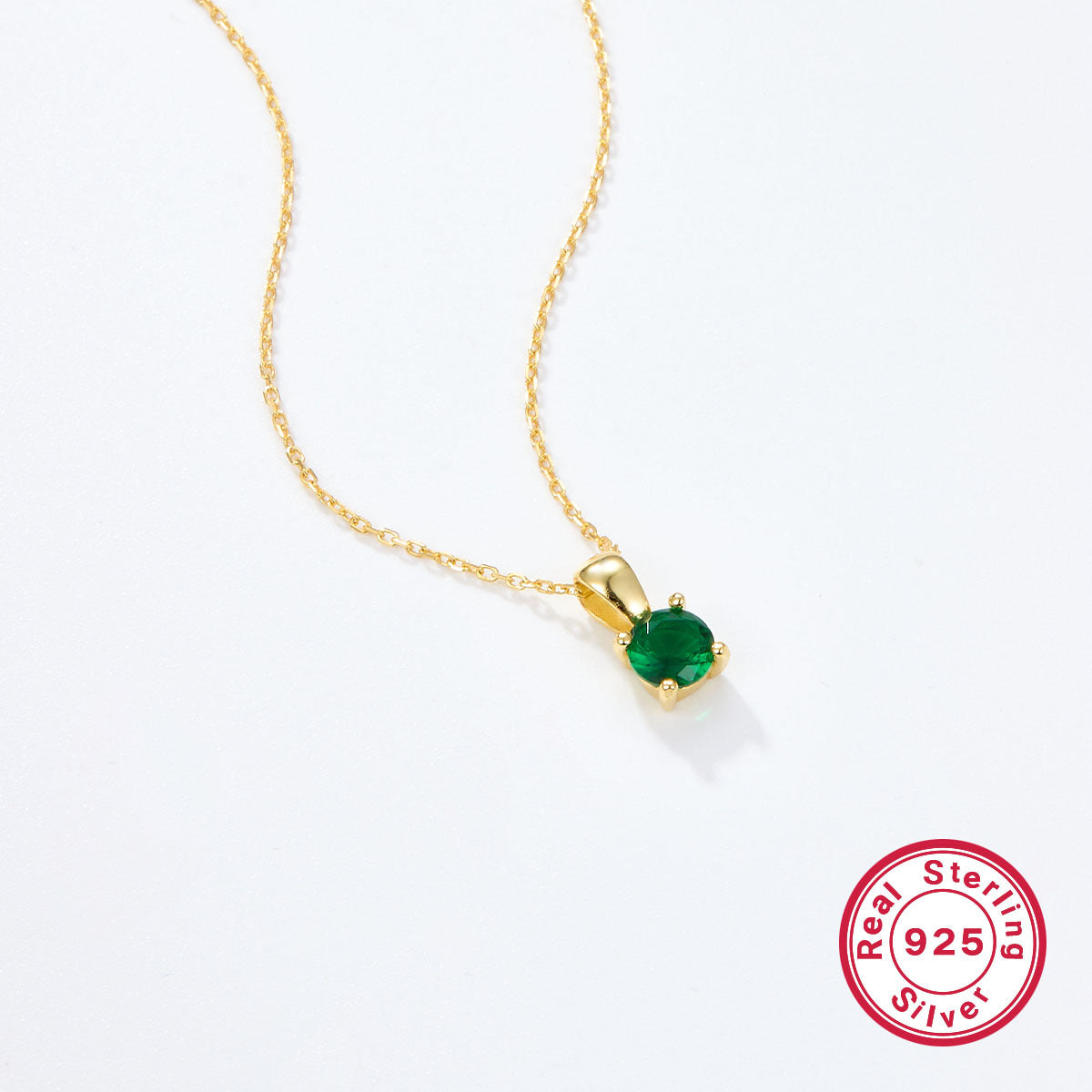 December Birthstone Necklace - 925 Sterling Silver Minimalist Zircon Jewelry