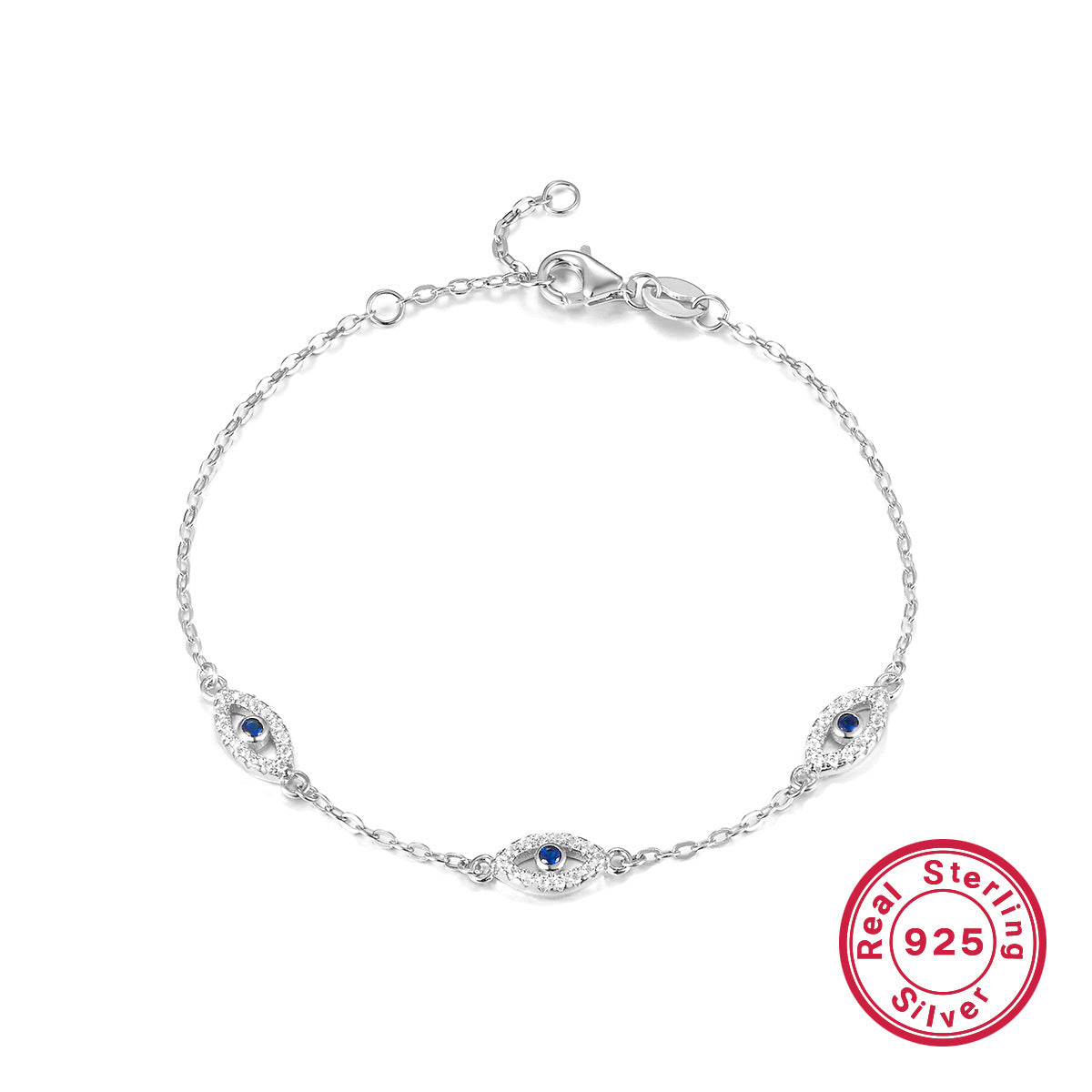 Evil Eye Bracelet - 925 Sterling Silver Zircon Protection Jewelry, Niche Wholesale