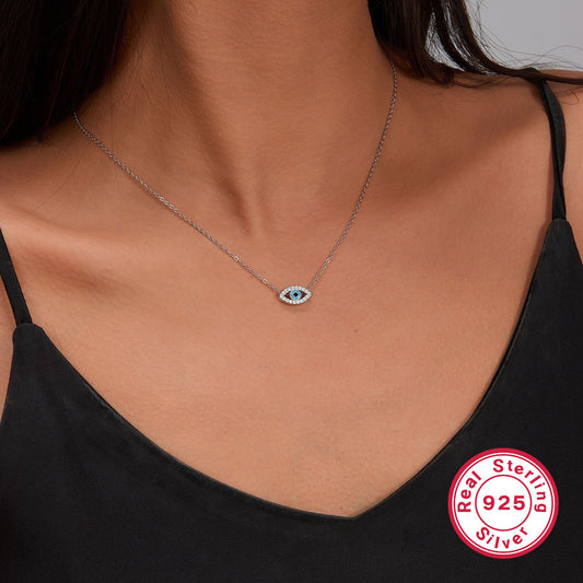 Evil Eye Jewelry Set - S925 Sterling Silver Ring & Necklace Collection