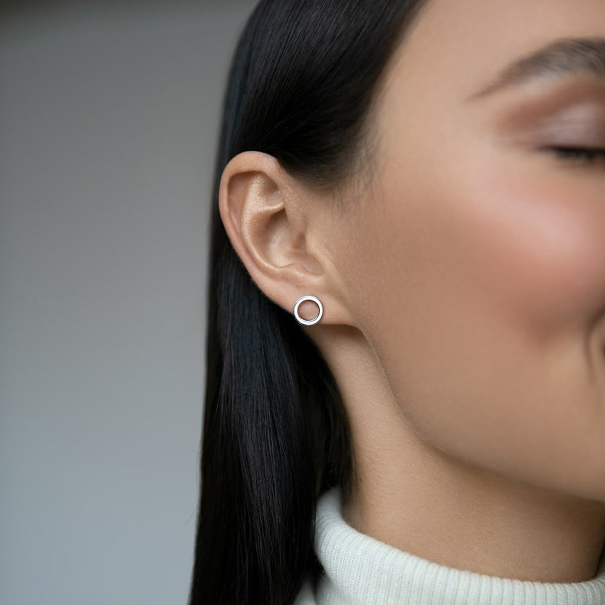 Geometric Drip Pendant Necklace - 925 Silver Minimalist Choker