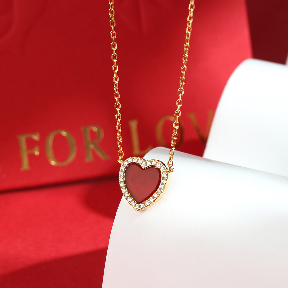 Love Necklace & Earrings Set - Sterling Silver Malachite Valentine's Gift for Her