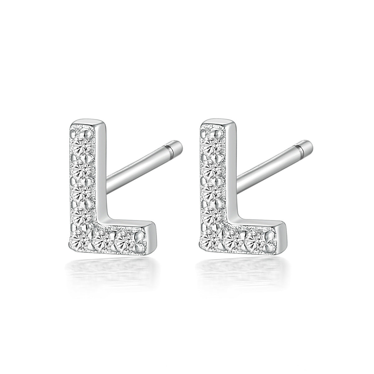 Alphabet Zircon Studs - 925 Silver Light Luxury Factory Wholesale