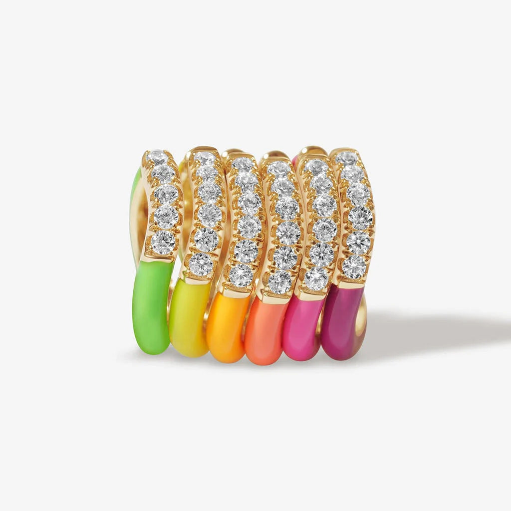 Single Color Drip Hoop - S925 Silver Dopamine Asymmetric Niche