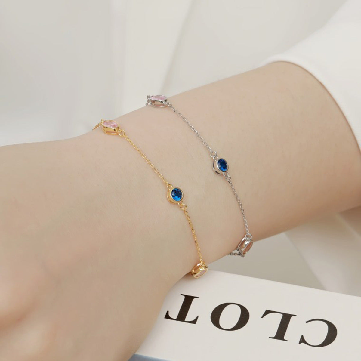 Rainbow Zircon Bracelet - S925 Silver Sweet Youthful Niche Design