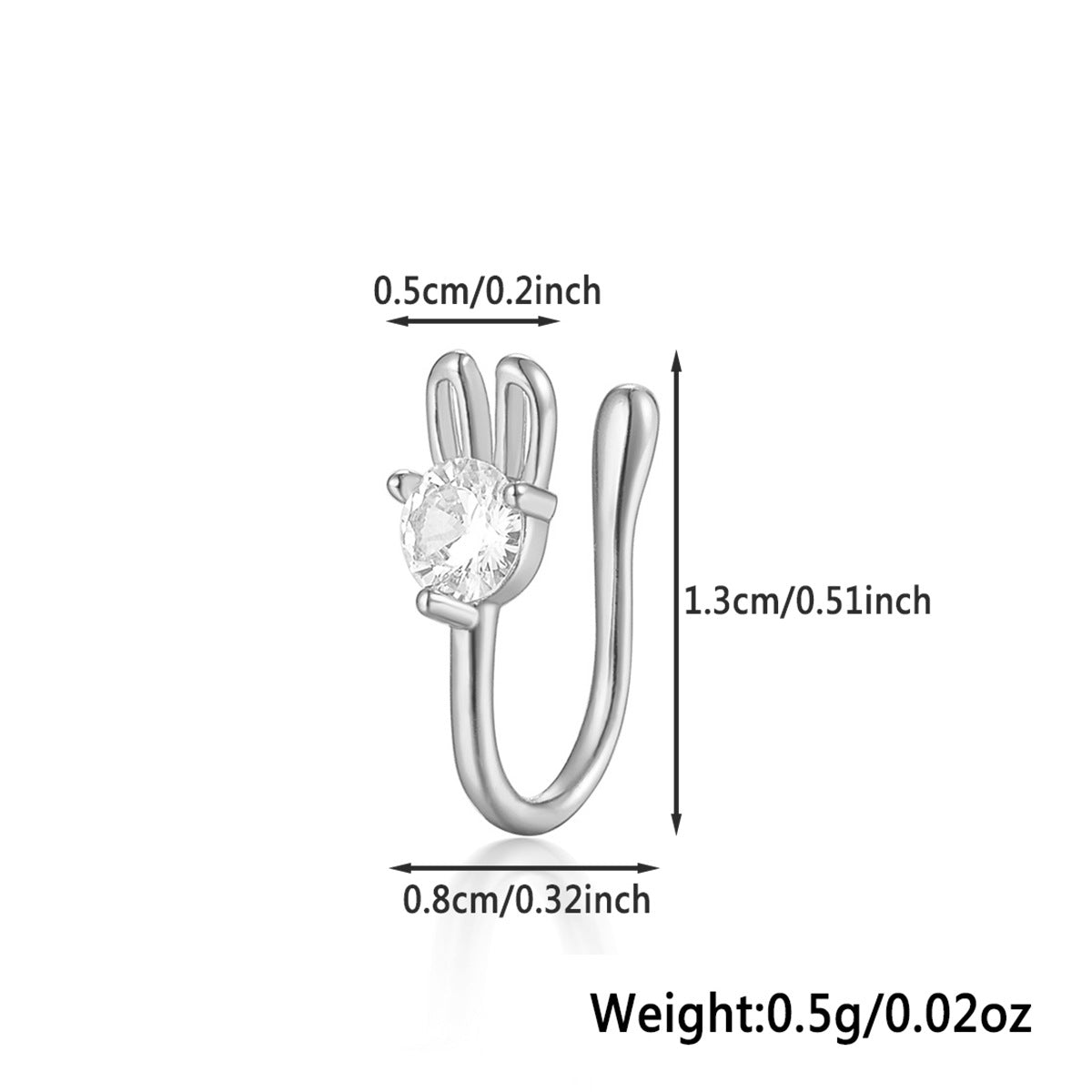 Star Nose Clip - 925 Silver Minimalist Light Luxury Unisex Jewelry