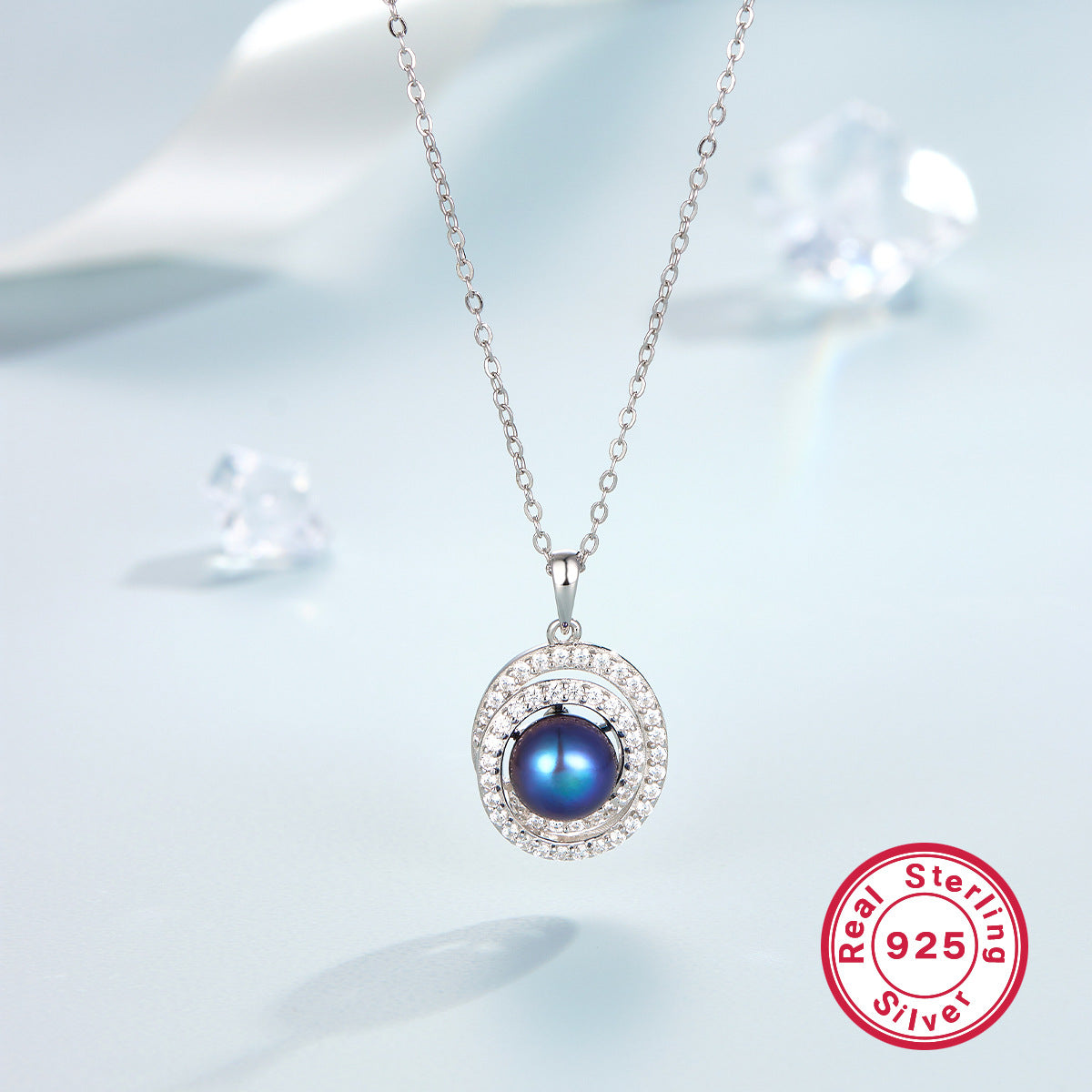 Cross-Border Pearl Jewelry Set | 925 Silver Vintage Earrings, Ring, Necklace