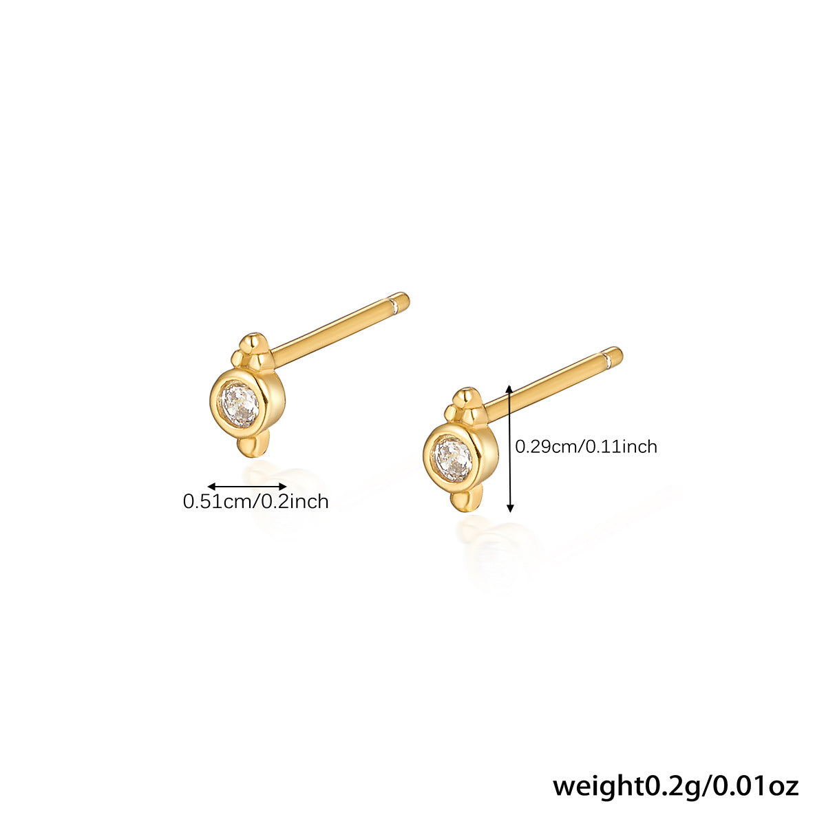 Zircon Stud Earrings - S925 Silver Minimalist Trending