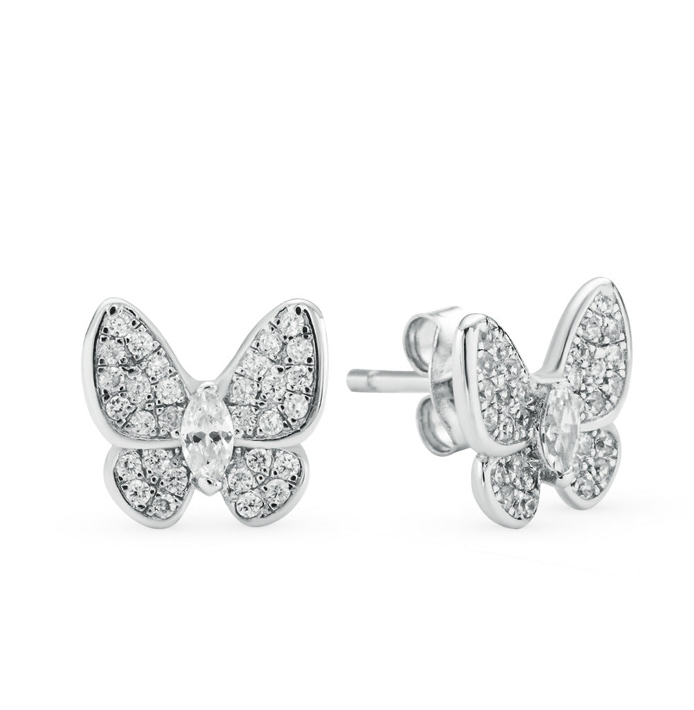 Wholesale S925 Silver Blue Butterfly Set | Vintage Elegant Jewelry Collection