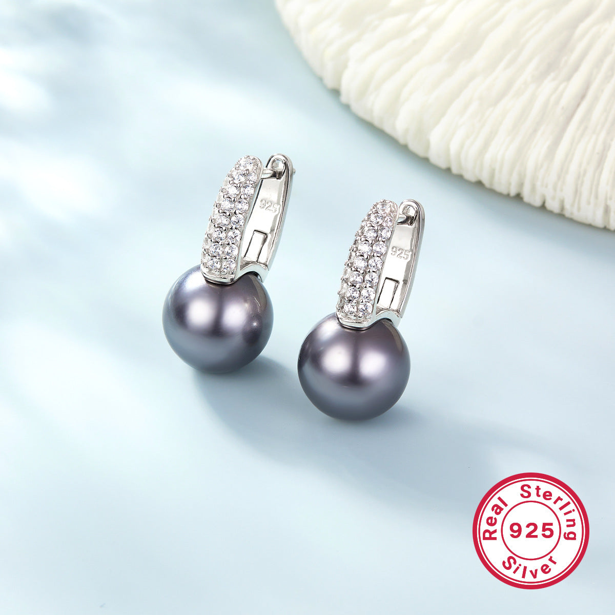 Cross-Border Pearl Jewelry Set | 925 Silver Vintage Earrings, Ring, Necklace