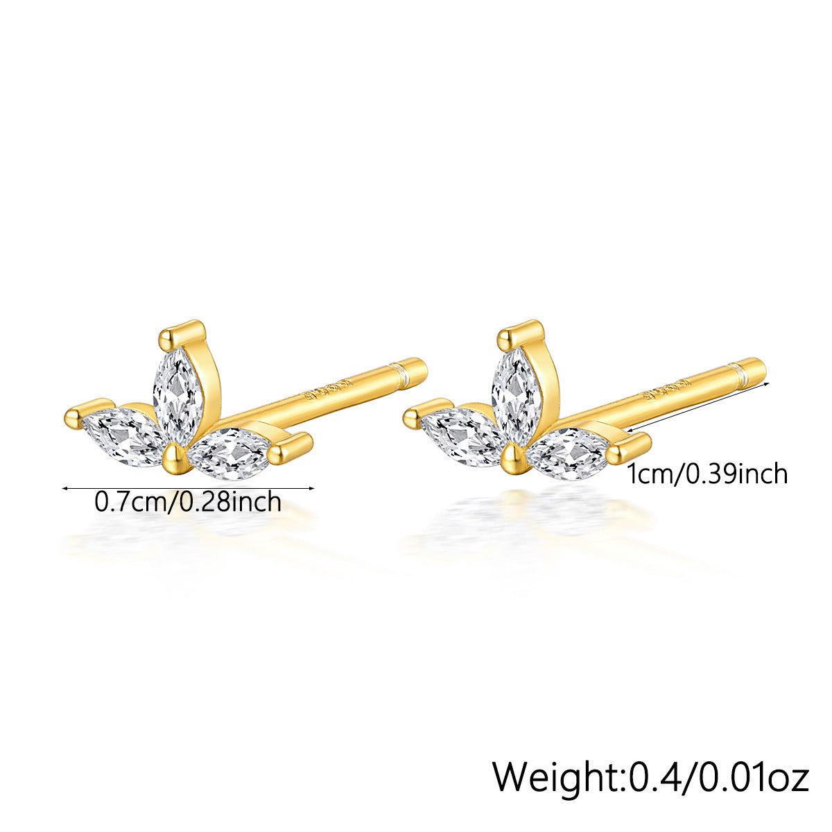 Zircon Stud Earrings - S925 Silver Minimalist Trending