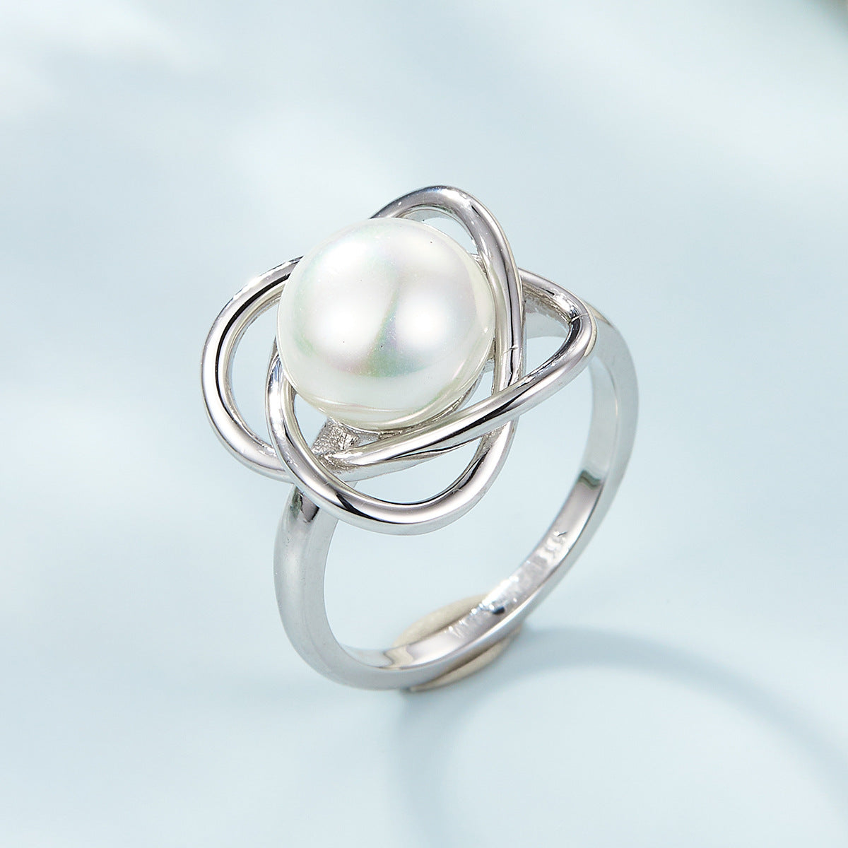 INS Light Luxury Pearl Set | 925 Silver Earrings, Ring, Necklace