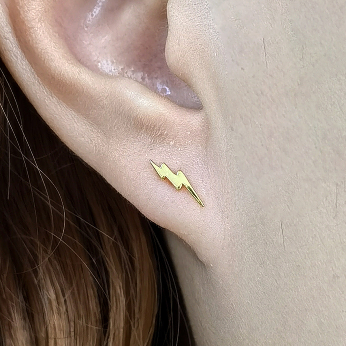 Lightning Stud Earrings - 925 Silver Mini Stackable Wholesale