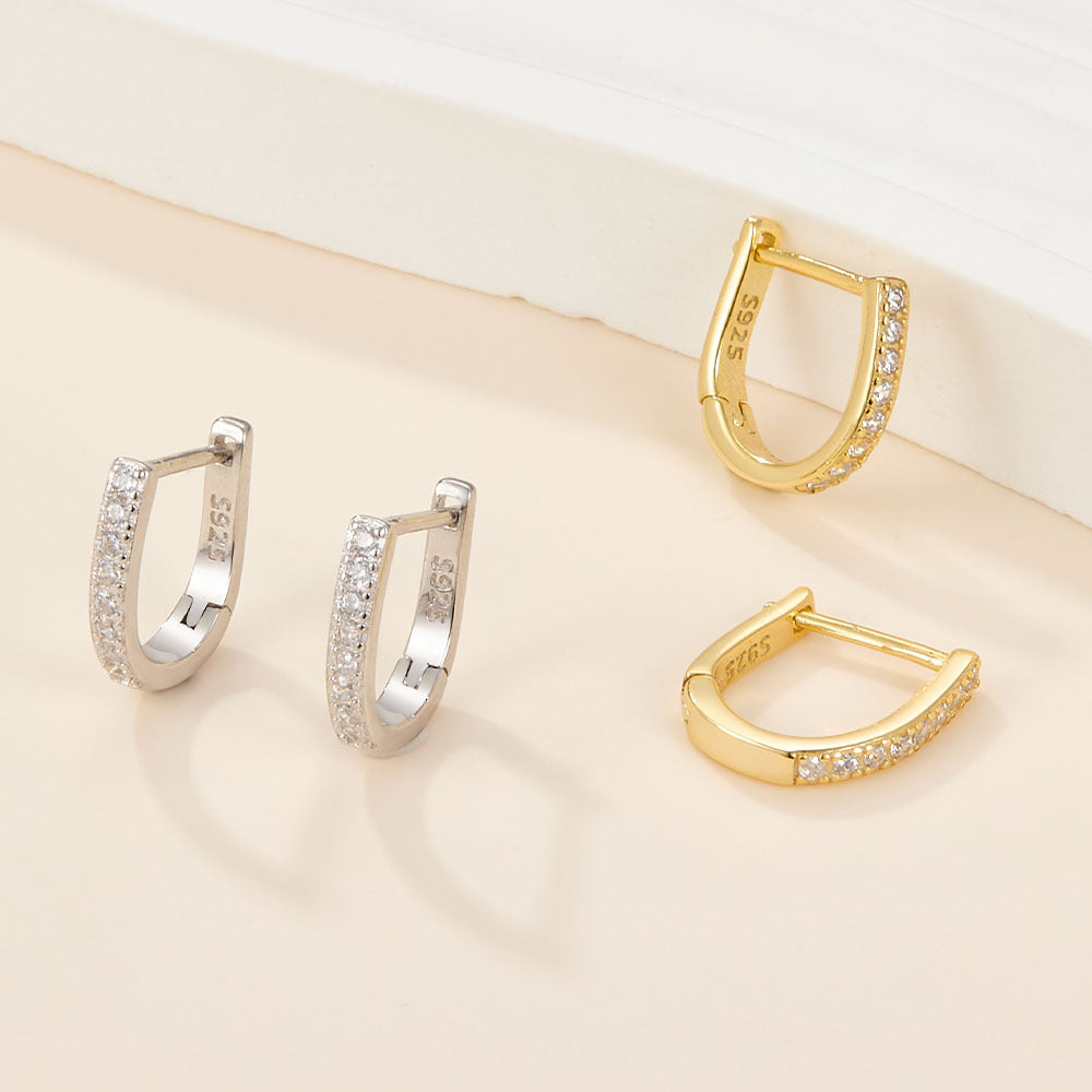 Diamond Hoop Ear Cuffs - S925 Silver Multi Size Simple Trending