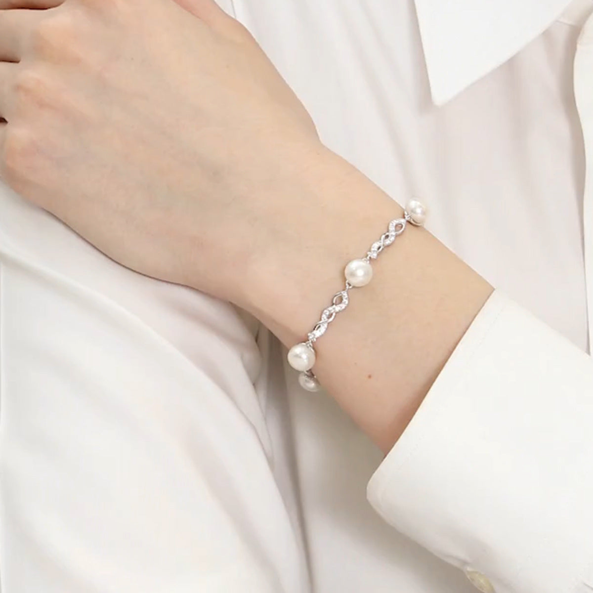 Pearl Zircon Bracelet - S925 Silver Mother's Day Luxury Gift