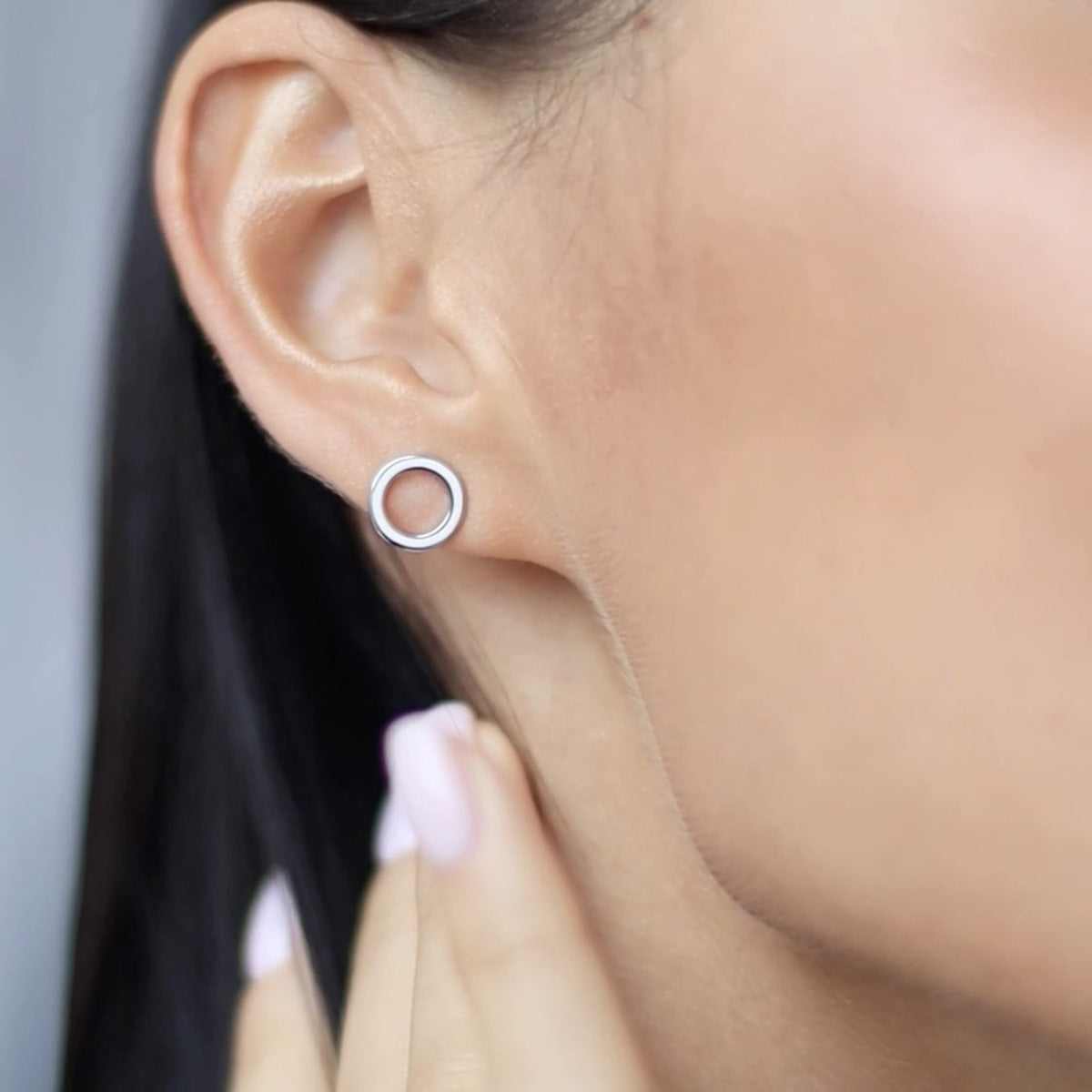 Geometric Drip Pendant Necklace - 925 Silver Minimalist Choker