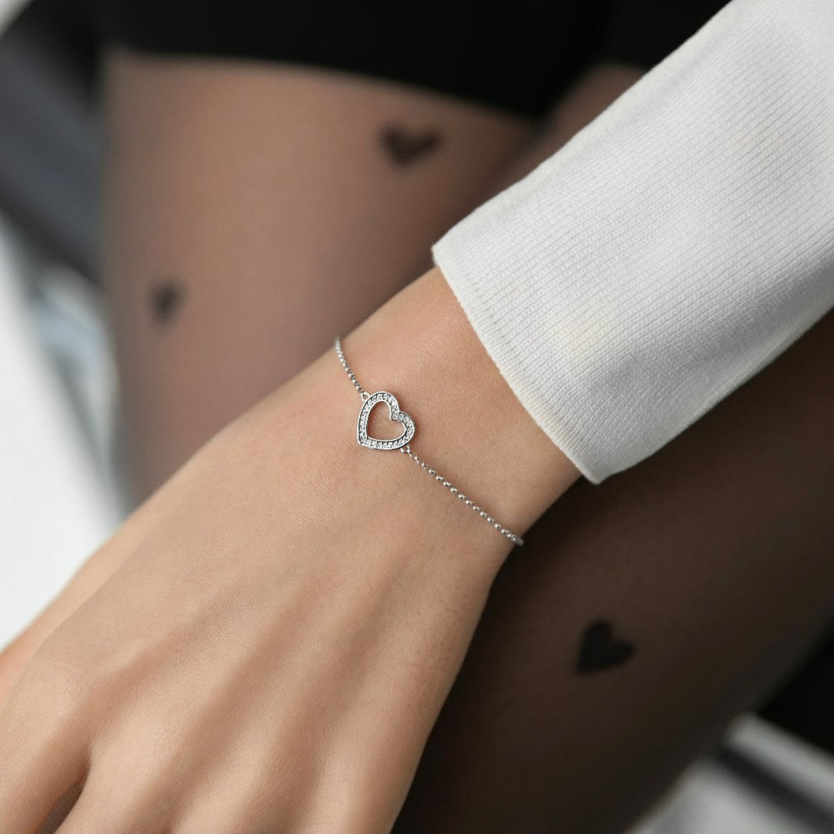 Heart Jewelry Set - 925 Silver Minimalist Light Luxury for Women