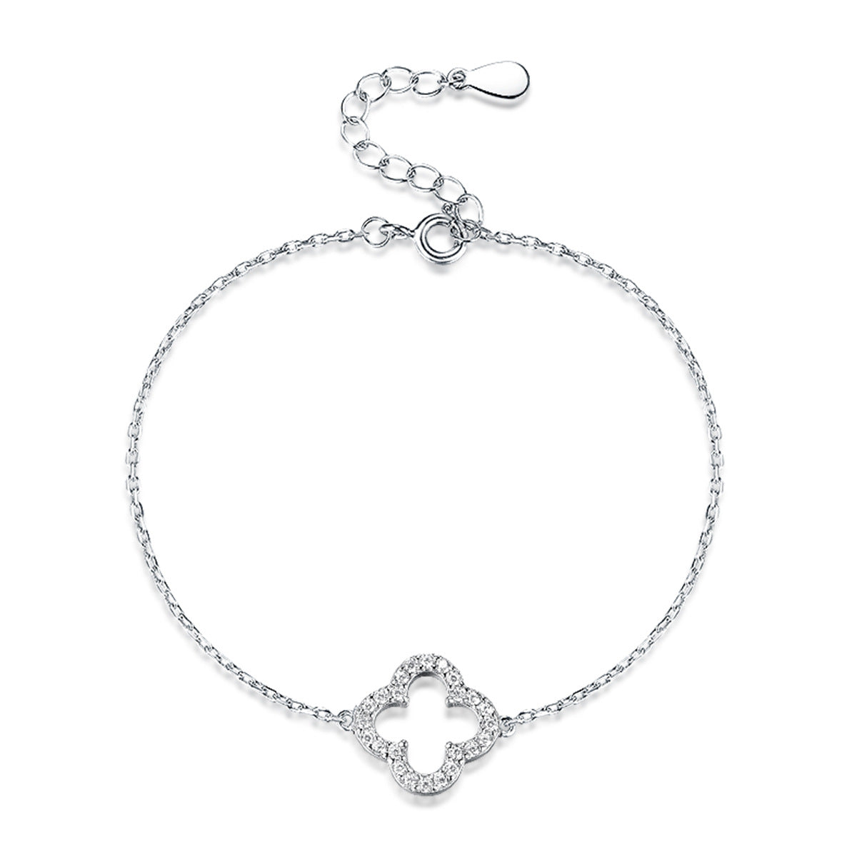 Hollow Clover Jewelry Set - 925 Silver Light Luxury for Women