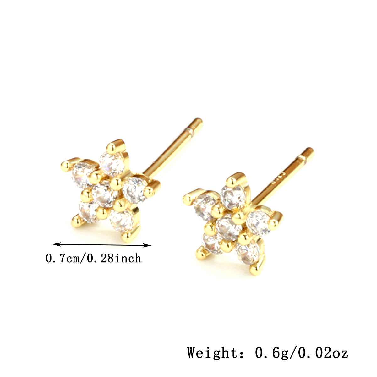 Zircon Stud Earrings - S925 Silver Minimalist Trending