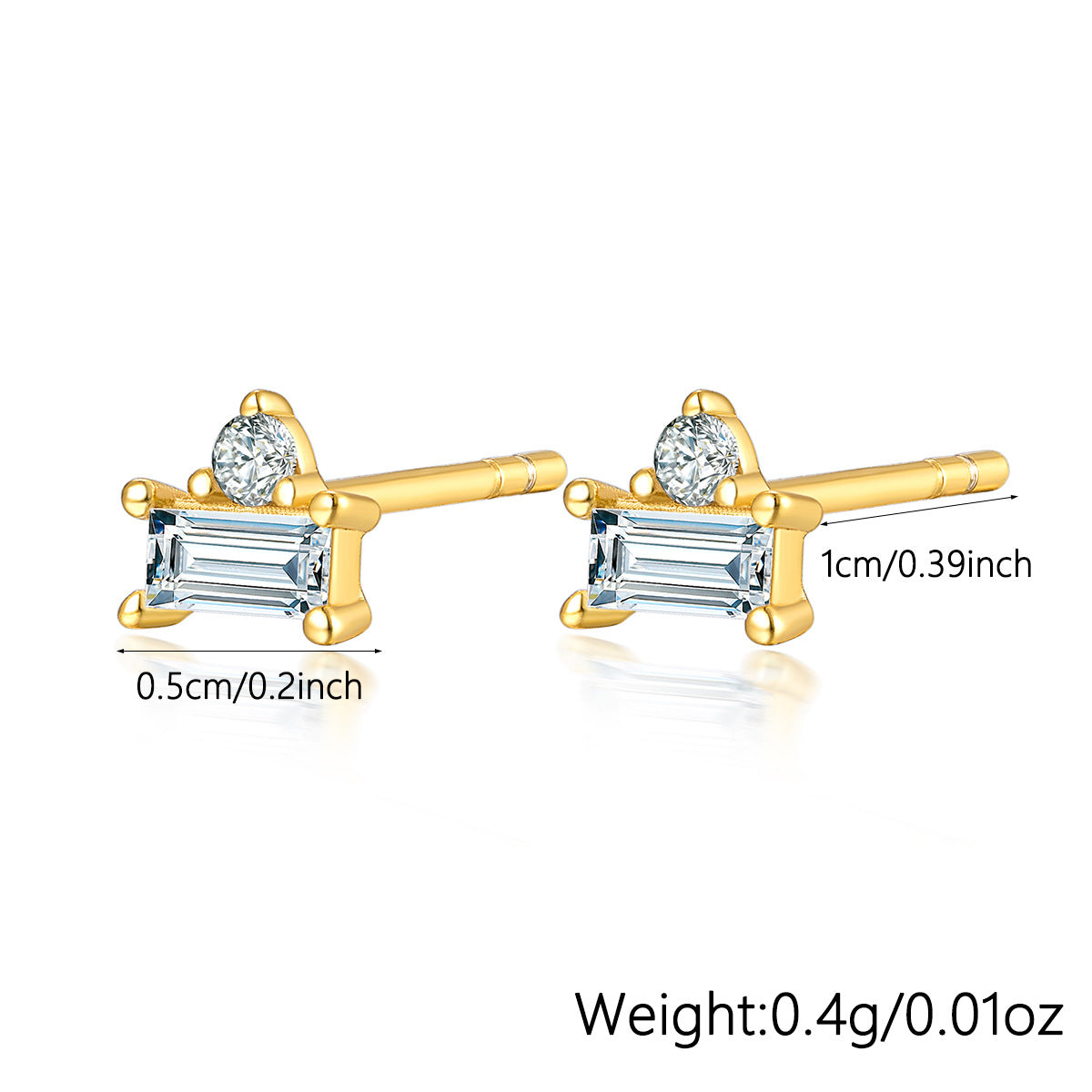 Zircon Stud Earrings - S925 Silver Minimalist Trending