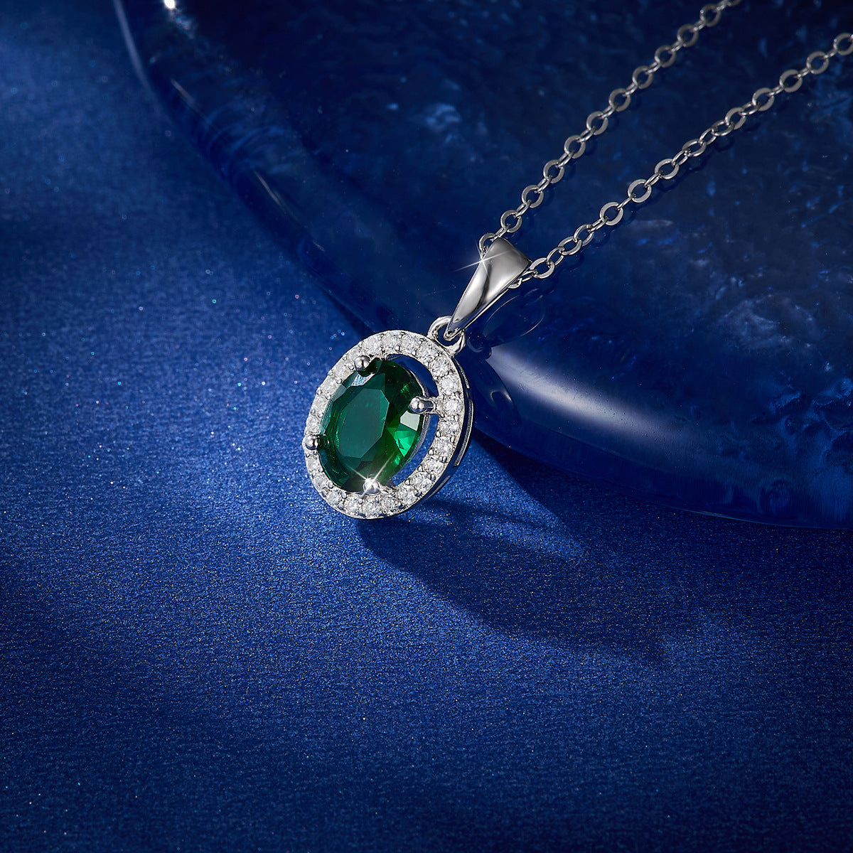 Oval Geometric Ear Cuffs & Necklace Set - S925 Sterling Silver Zircon Gift