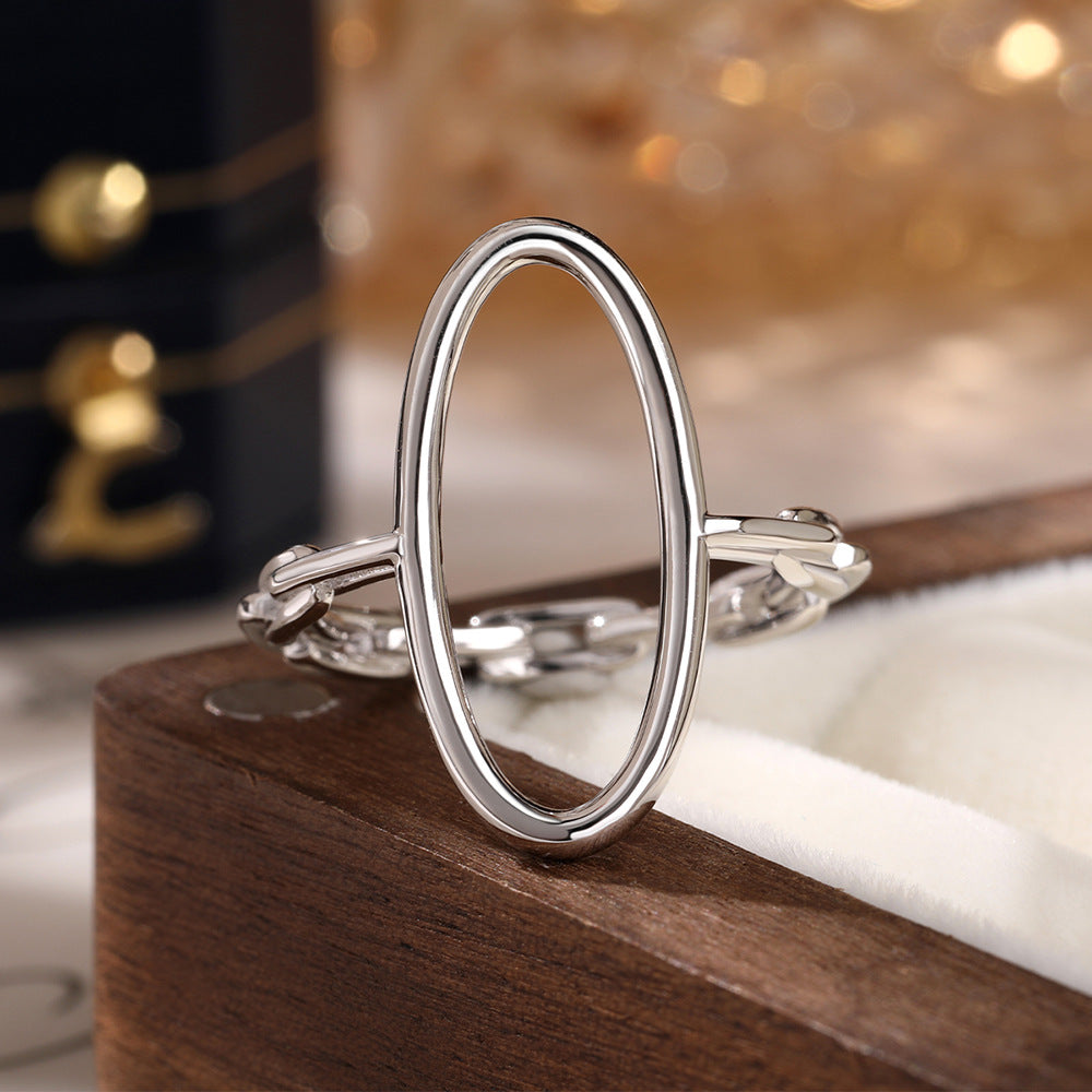 Star Moon Geometric Ring - 925 Silver Minimalist Wholesale Jewelry