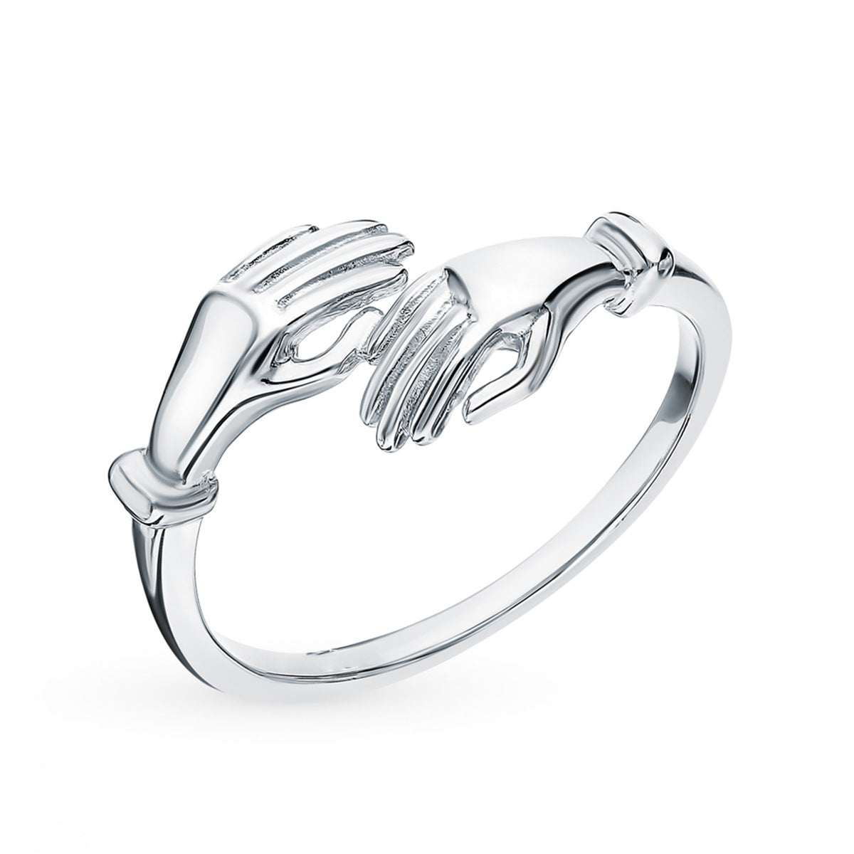 Hug Gesture Ring - S925 Silver Art Design Minimalist Halloween