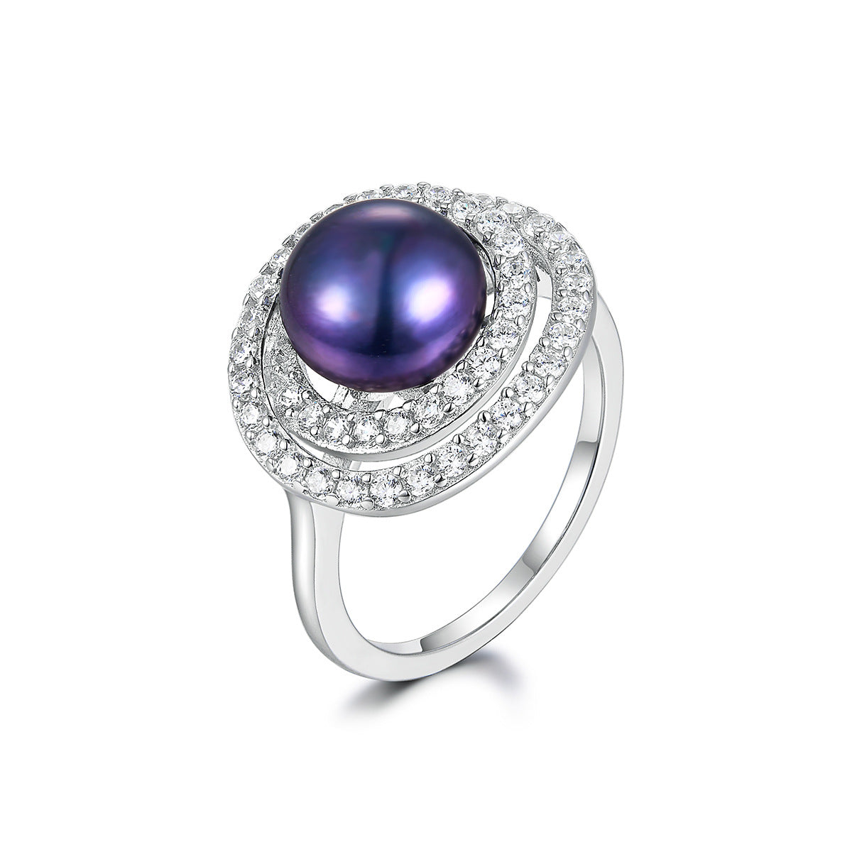 Cross-Border Pearl Jewelry Set | 925 Silver Vintage Earrings, Ring, Necklace