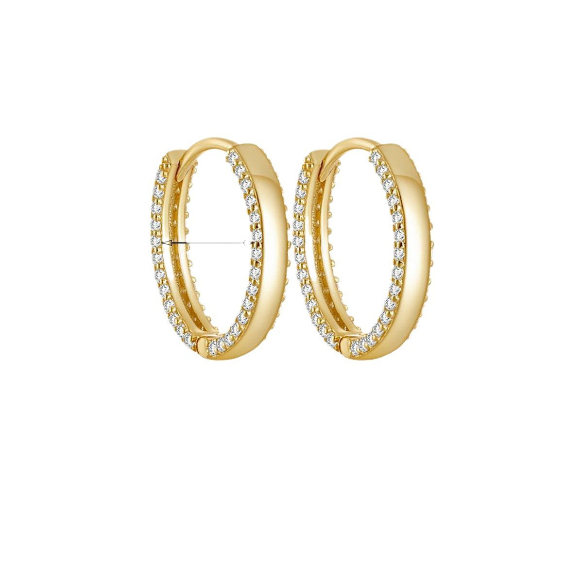 Zircon Hoop Ear Cuffs - S925 Silver Minimalist Niche Everyday