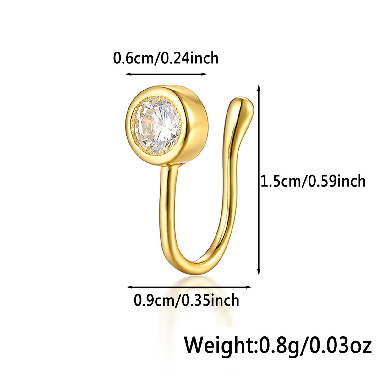 Star Nose Clip - 925 Silver Minimalist Light Luxury Unisex Jewelry