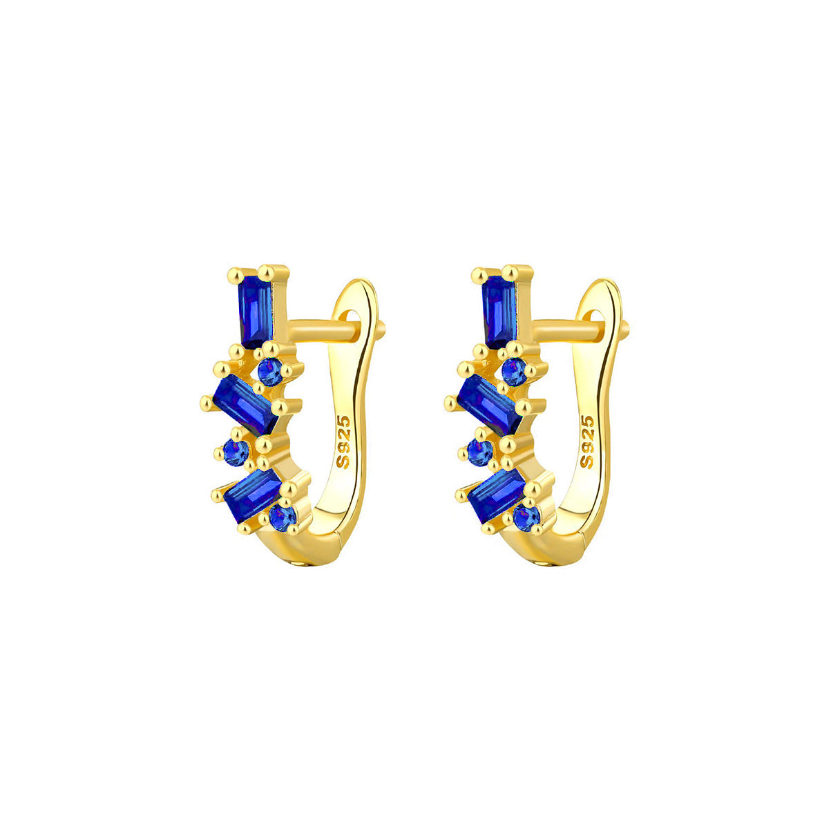 Geometric Stud Earrings - S925 Sterling Silver Minimalist Niche Earrings