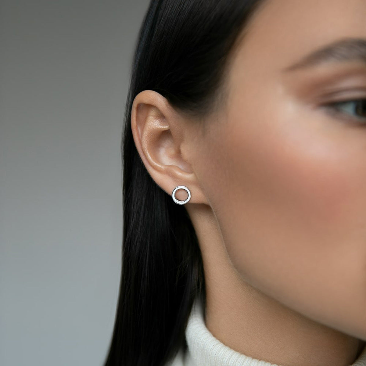 Geometric Drip Pendant Necklace - 925 Silver Minimalist Choker