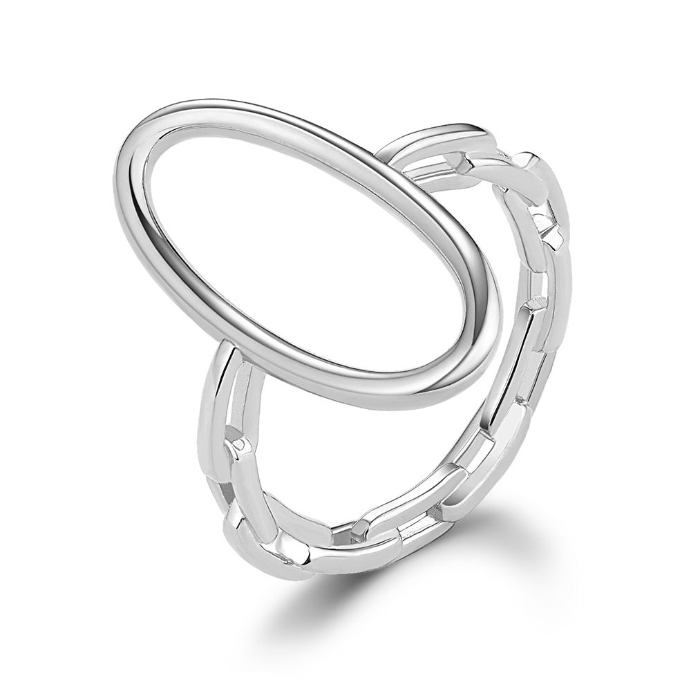 Star Moon Geometric Ring - 925 Silver Minimalist Wholesale Jewelry