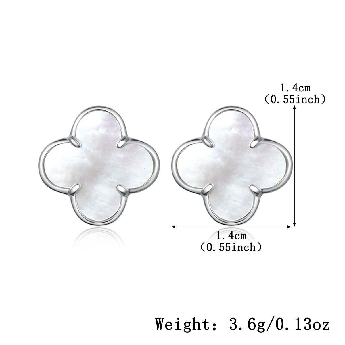 Four-Leaf Clover Jewelry Set - S925 Silver Mother of Pearl Gift for Women