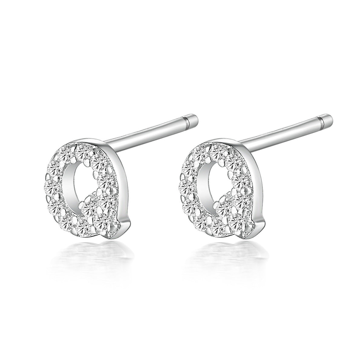 Alphabet Zircon Studs - 925 Silver Light Luxury Factory Wholesale