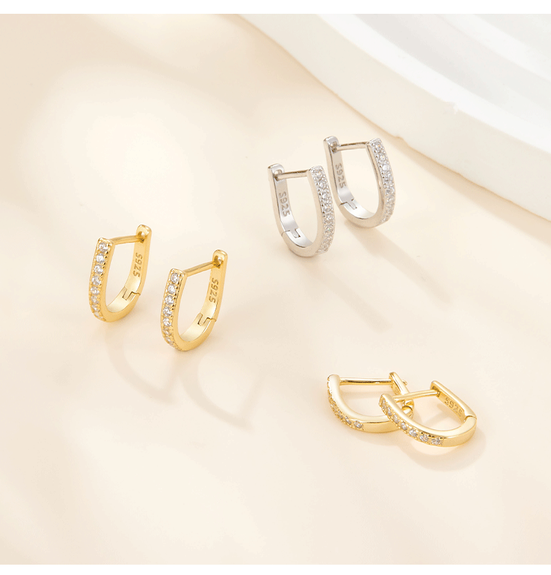 Diamond Hoop Ear Cuffs - S925 Silver Multi Size Simple Trending